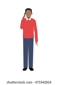flat design faceless businessman icon vector illustration