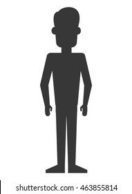 flat design faceless man icon vector illustration