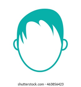 flat design faceless man icon vector illustration