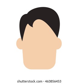 flat design faceless man icon vector illustration