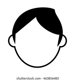 flat design faceless man icon vector illustration