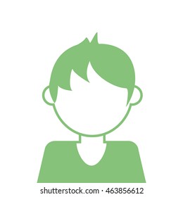 flat design faceless man icon vector illustration