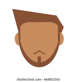 flat design faceless man icon vector illustration
