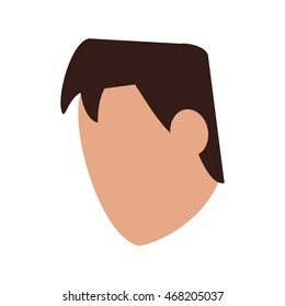 flat design faceless man icon vector illustration