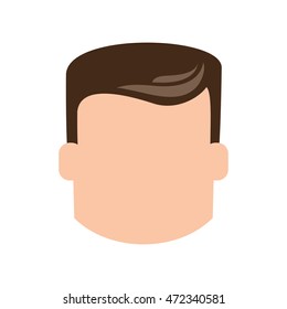 flat design faceless man icon vector illustration