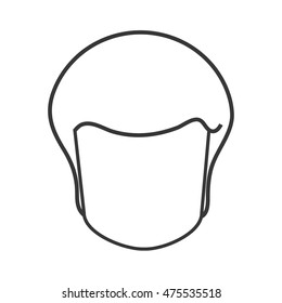 flat design faceless man icon vector illustration