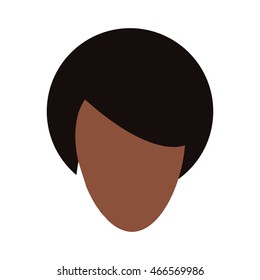 flat design faceless woman icon vector illustration