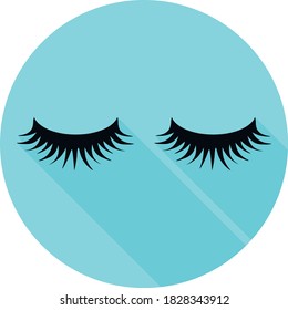 Diseño plano Fake Eyelashes. Ilustración del vector