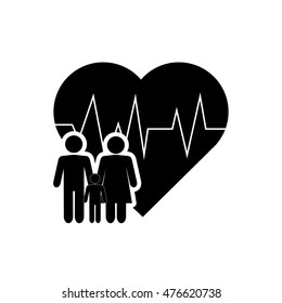 flat design family pictogram and family pictogram icon vector illustration