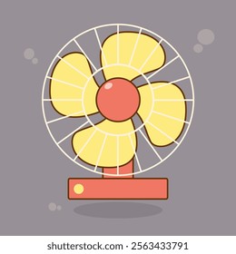 Flat Design Fan with Smooth Color Palette