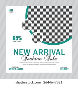 Flat design fashion sale social media post