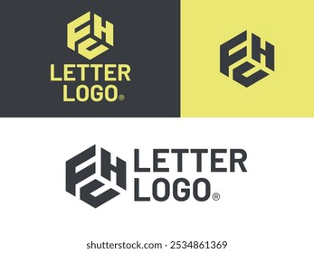 Flat design FCH logo template