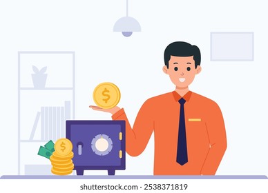 Flat design of finance business vector illustration