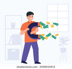 Design plano de ilustração de vetor de negócios financeiros