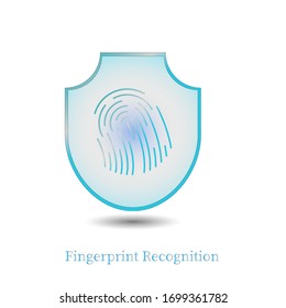 Flat design for Fingerprint Recognition icon