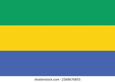 Flat design flag of Gabon