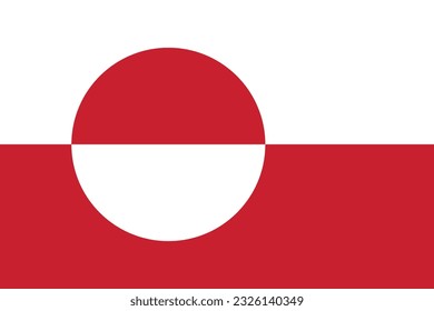 Flachdesign-Flagge Grönlands