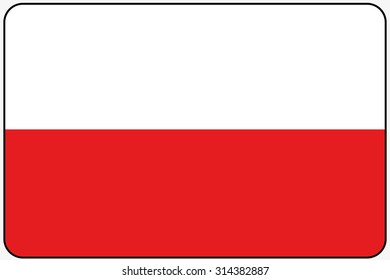 Flat Design Flag Illustration Rounded Corners Stock Vector (Royalty ...