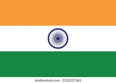 Flat design flag of India