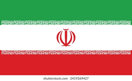 Bandera de diseño plano de Irán