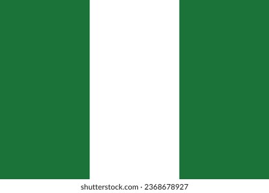 Flachdesign-Flagge Nigerias