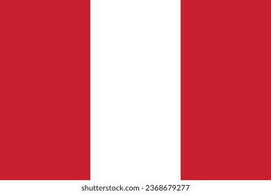Flat design flag of Peru