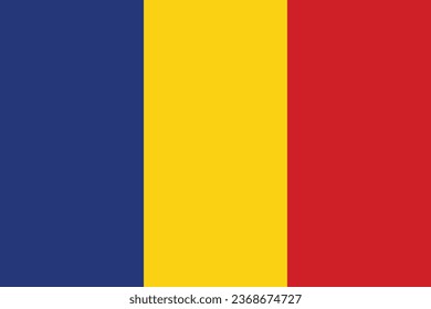 Flat design flag of Romania