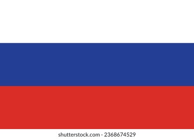 Flat design flag of Russia