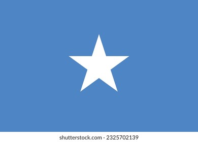 Flat design flag of Somalia