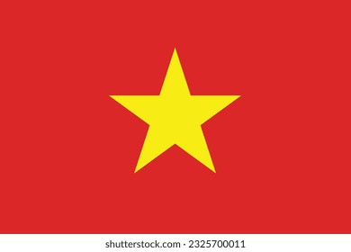 Bandera de diseño plano de Vietnam
