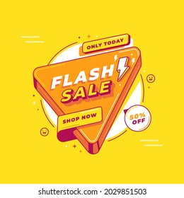 flat design flash sale template background