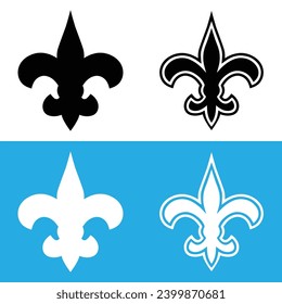 Flat design fleur de lis icon