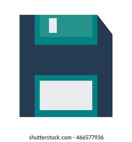 flat design floppy disk icon vector illustration