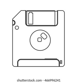 flat design Floppy disk icon vector illustration
