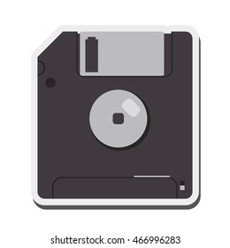 flat design Floppy disk icon vector illustration