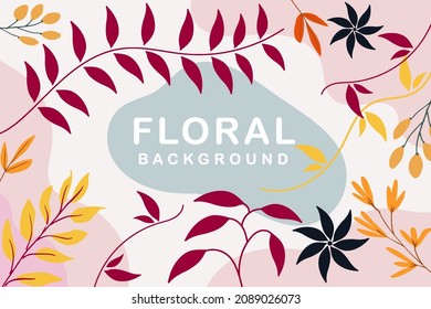 Flat design floral spring background