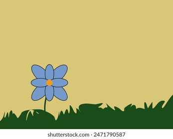 flat design floral vector illustration