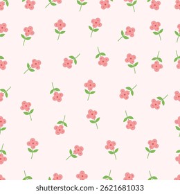 flat design flower nature pattern illustration for poster or social media or pamphlet.