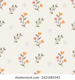 flat design flower nature pattern illustration for poster or social media or pamphlet.