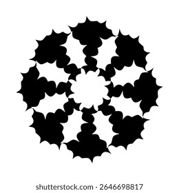 Flat design flower silhouettes illustration