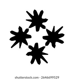 Design plano flor silhuetas ilustração
