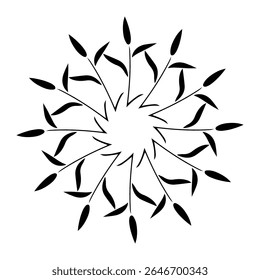 Flat design flower silhouettes illustration