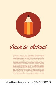 Flat Design Flyer and Backgound - Vintage Style, with Back to School text and Looking Cool Design Layout In Vector Format