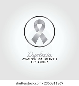 Flat design, flyer design, vector graphic of dyslexia awareness month suitable for dyslexia awareness month celebration.