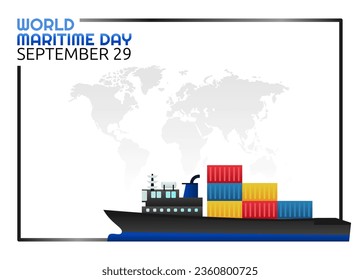 Flat design, flyer design, and vector graphic of World Maritime Day are suitable for the celebration.