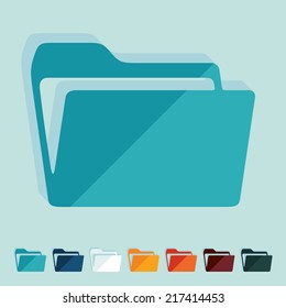 Flat design: folder