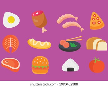 flat design food VECTOR FORMAT