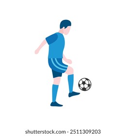 Flat Design Football Illustration for Creative Projects