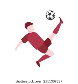 Flat Design Football Illustration for Creative Projects