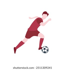 Flat Design Football Illustration for Creative Projects